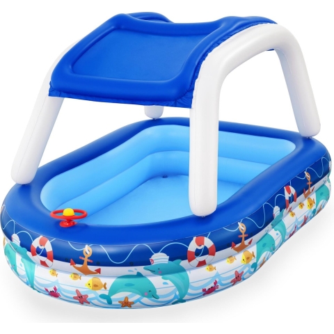 Bestway Zwembad m. Afkapping - 213 x 155 cm - Sea Kapitein - Bestway - OneSize - Zwembad