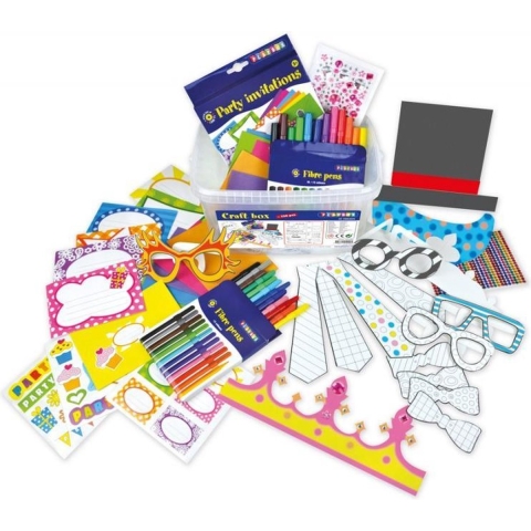 Playbox Knutseldoos - Feestartikelen - 750 Onderdelen - Playbox - OneSize - Creatieve Speelset