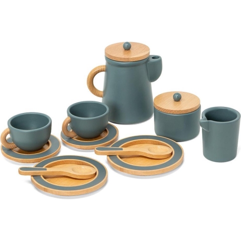 MaMaMeMo Koffieservies - Hout - Smaragd Green - MaMaMeMo - OneSize - Speelgoed