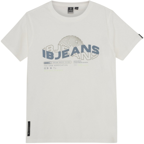 Indiaas Blue Jeans T-Shirt - Wit m. Print - Indian Blue Jeans - 16 jaar (176) - T-Shirt