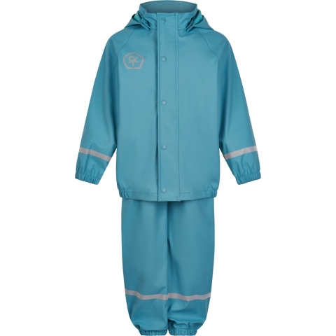 Color Kids Regenkleding m. Bretellen - PU - Delphinium Blue - Color Kids - 2 jaar (92) - Regenkleding