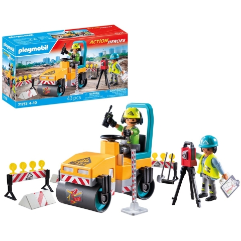 Playmobil Action Helden - Wegwerkzaamheden - 71751 - 43 Onderdel - Playmobil - OneSize - Speelgoed