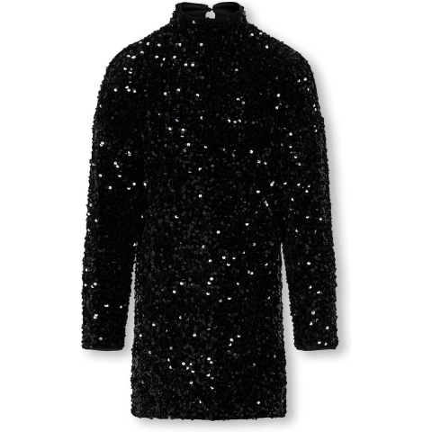 Kids Only Jurk - KogConfidencels Pailletten - Zwart - Kids Only - 13-14 jaar (158-164) - Jurk