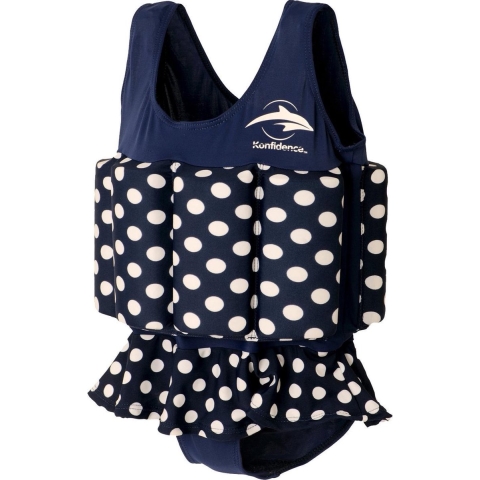 Konfidence Badpak - UV40+ - Navy/Polka - Konfidence - 2-3 jaar (92-98) - Zwemvest