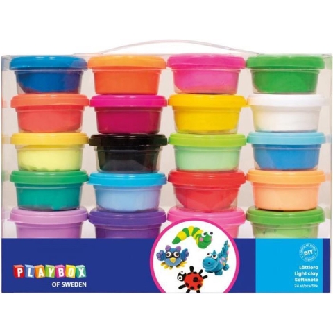 Playbox Zijde Modelleerklei - 24 stk - 10 gram - Playbox - OneSize - Klei