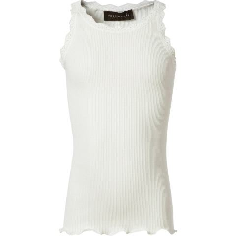 Rosemunde Top - Lang - Zijde/Katoen - Wit m. Veter - Rosemunde - 8 jaar (128) - T-Shirt