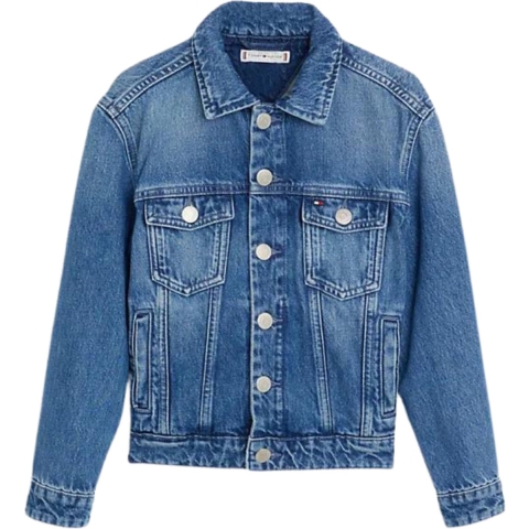 Tommy Hilfiger Spijkerjas - U Oversized - Vintage blauwgekalkt - Tommy Hilfiger - 14 jaar (164) - Zomerjas