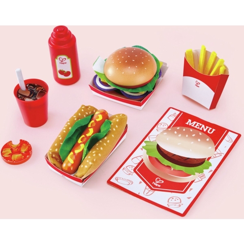 Hape Speelgoedeten - 27 Onderdelen - Fastfood - Hape - OneSize - Speelgoedeten