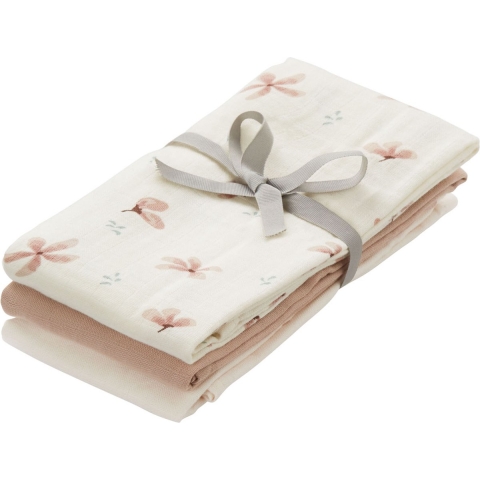 Cam Cam Hydrofiele Doek - 72x72 - 3-pack - Windbloem Crème/Dusty - Cam Cam - OneSize - Hydrofiele Doek