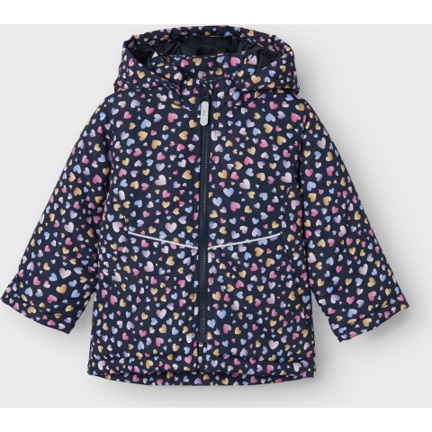 Name It Winterjas - Noos - NmfMaxi - Dark Sapphire/Heart - Name It - 1 jaar (80) - Winterjas