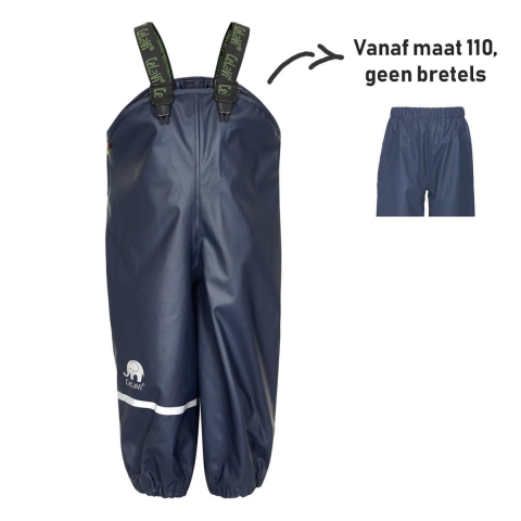 CeLaVi Regenbroek m. Bretellen - PU - Marineblauw - CeLaVi - 80 - Regenbroek