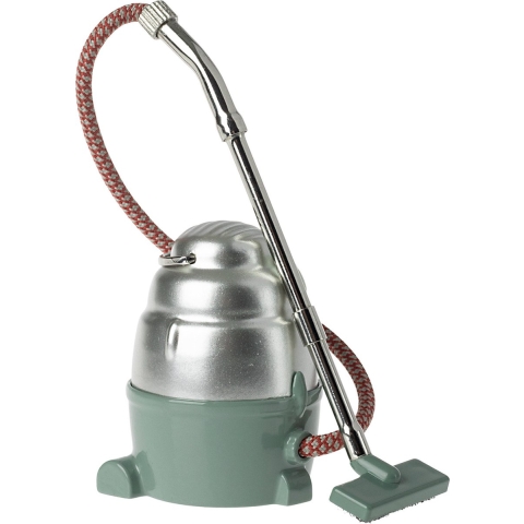 Maileg Poppentoebehoren - Stofzuiger - Muis - Chrome/Dusty Groen - Maileg - OneSize - Poppentoebehoren