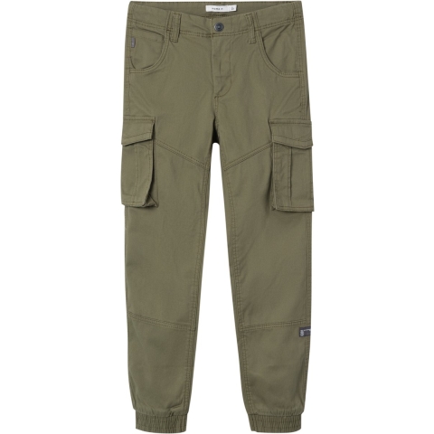 Name It Cargobroek - NitBamgo - Noos - Deep Lichen Green - Name It - 9 jaar (134) - Broeken - Katoen