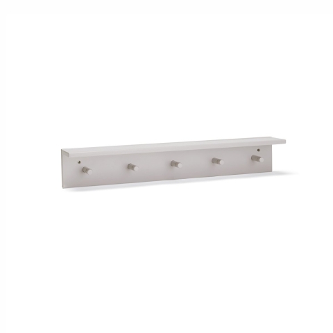 Kids Concept Plank m. Wandhaken - 60x10 cm - Hout - Grijs - Kids Concept - OneSize - Haak