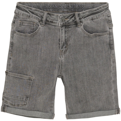 Indiaas Blue Jeans Jeansbroek - Grijs - Indian Blue Jeans - 13 jaar (158) - Shorts