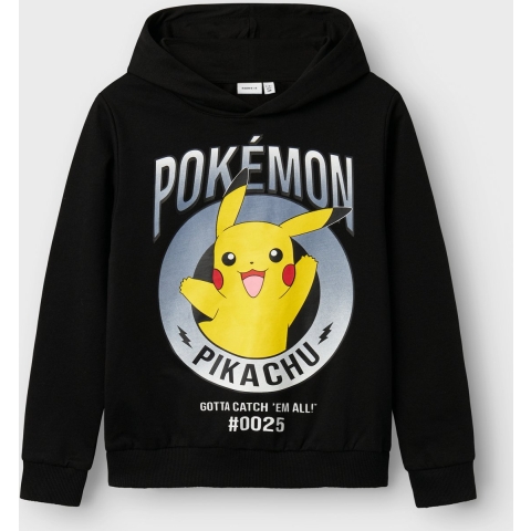 Name It Hoodie - NkmDu - Pokémon - Zwart m. Print - Name It - 11-12 jaar (146-152) - Hoodie