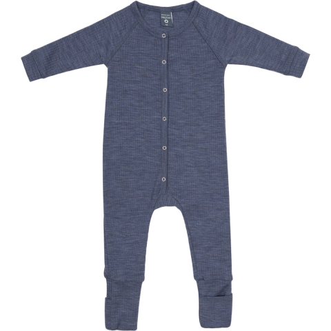 Smallstuff Pyjamapak - Wol - Denim Gemeleerd - Smallstuff - 1½ jaar (86) - Pyjamapak