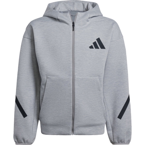adidas Performance Houtning jas - Z.N.E. - Grijs Gevlekt m. Zwar - adidas Performance - 8 jaar (128) - Cardigan