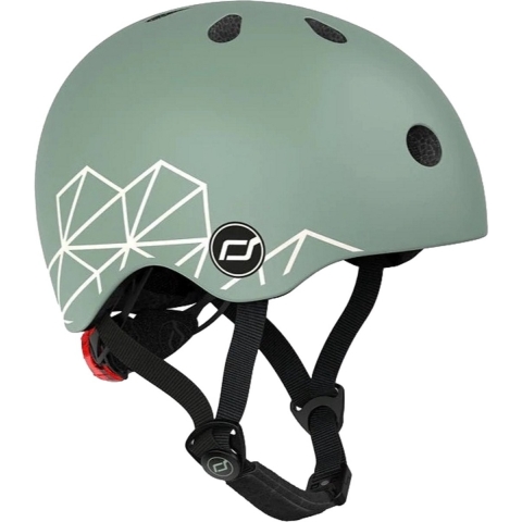 Scoot and Ride Fietshelm - Green Lijnen - Scoot and Ride - OneSize - Fietshelm