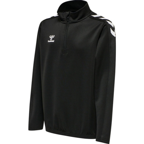 Hummel Sweatshirt - hmlCore XK Poly met halve rits - Zwart - Hummel - 8 jaar (128) - Sweatshirt