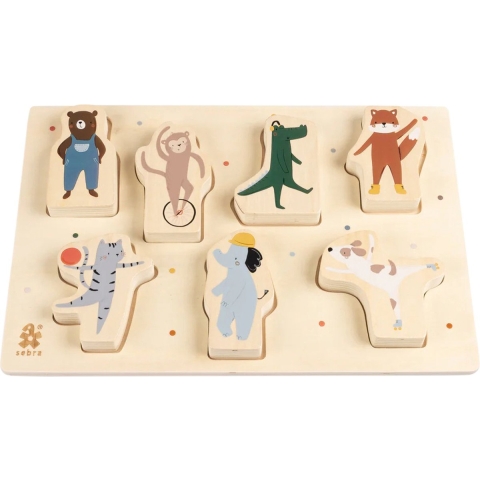 Sebra Puzzel - Hout - Tenen/bouwers - Sebra - OneSize - Puzzel