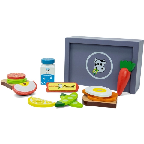 MaMaMeMo Speelgoedeten - Hout - Brooddoos - Pruim - MaMaMeMo - OneSize - Speelgoedeten