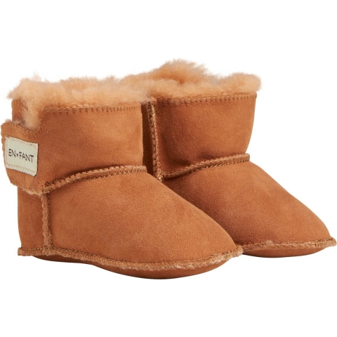 En Fant Schaapshuid Pantoffels m. Voering - Leather Brown - En Fant - 20/21 - Leren Slippers