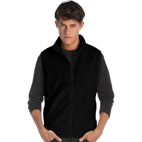 Fleece outdoor bodywarmer zwart voor heren M -