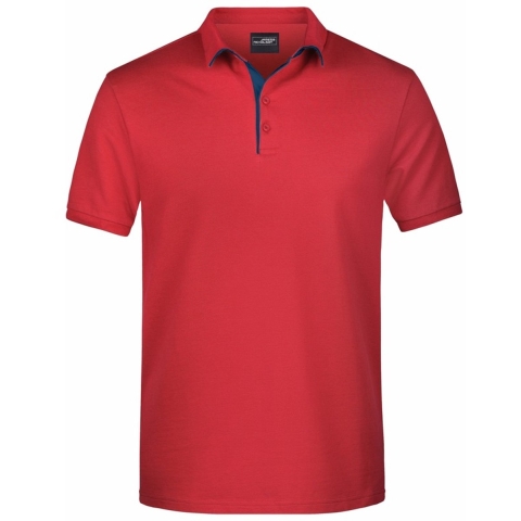 Polo shirt Golf Pro premium rood/navy voor heren S -