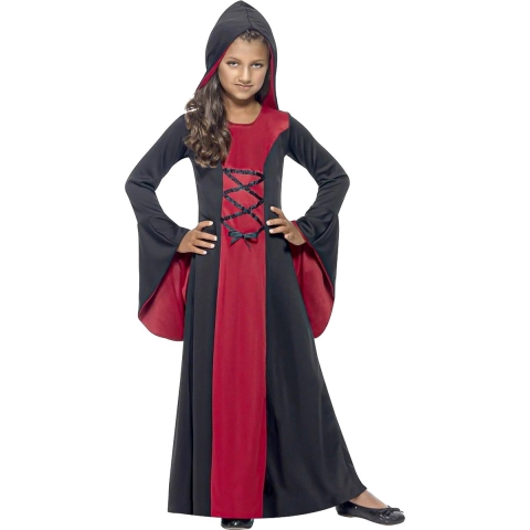 Smiffys Kostuum - Vamp - Rood/zwart - Smiffys - 4-6 jaar (104-116) - Kostuum
