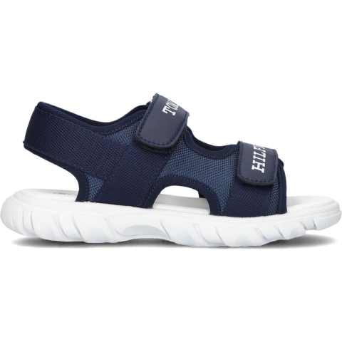 Tommy Hilfiger Sandalen - Logo Klittenband - Blauw - Tommy Hilfiger - 26 - Sandalen