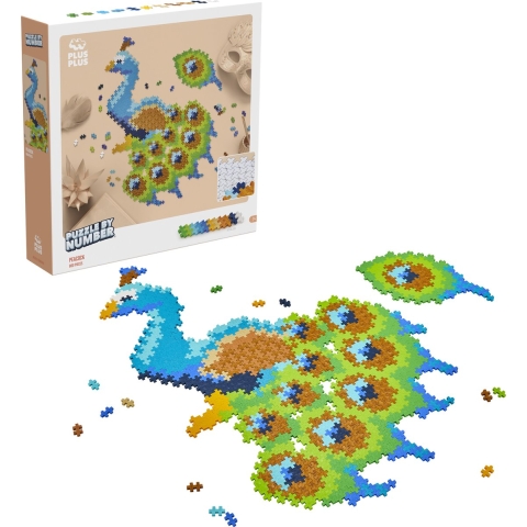 Plus-Plus Puzzel Stad Getal - 800 st. - Peacock - Plus-Plus - OneSize - Speelgoed