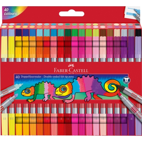 Faber-Castell Markers - Dubbel Dik/dun - 40 stk - Faber-Castell - OneSize - Tekenset