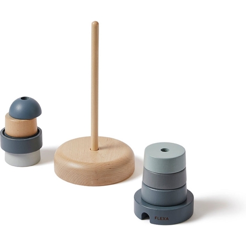 Flexa Play Stapeltoren - Vuurtoren - Hout - Play - Multi - Flexa - OneSize - Bouwblokken