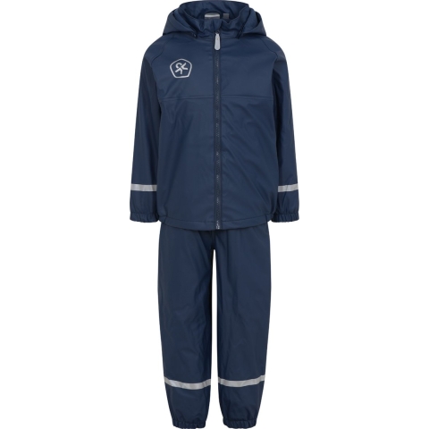 Color Kids Regenkleding m. Bretellen/Fleece - PU - Dress Blues - Color Kids - 6 jaar (116) - Regenkleding