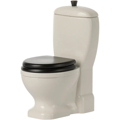 Maileg Miniatuurtoilet - Mini - Metaal - Wit - Maileg - OneSize - Poppentoebehoren