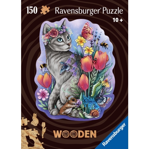 Ravensburger Puzzel - Hout - 150 Bakstenen - Prachtig CAT - Ravensburger - OneSize - Puzzel