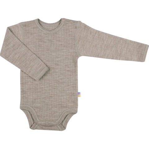 Joha Romper l/s - Wol - Bruin Gevlekt - Joha - 80 - Romper L/S