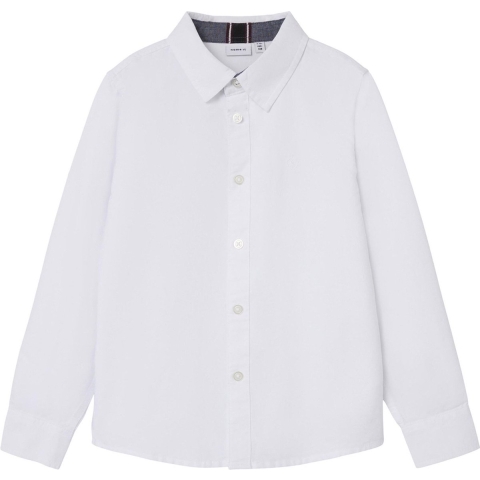 Name It Overhemd - Noos - NkmNewsa - Bright White - Name It - 9-10 jaar (134-140) - Overhemd