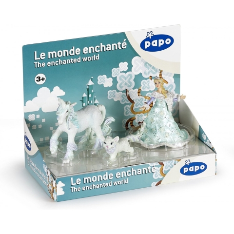 Papo IJskoningin m. Eenhoorn & Kat - Papo - OneSize - Speelgoedfiguur