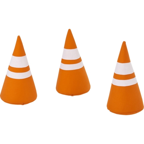 Hoppekids Kegelset - 3-pack - Oranje/Wit - Hoppekids - OneSize - Kussen