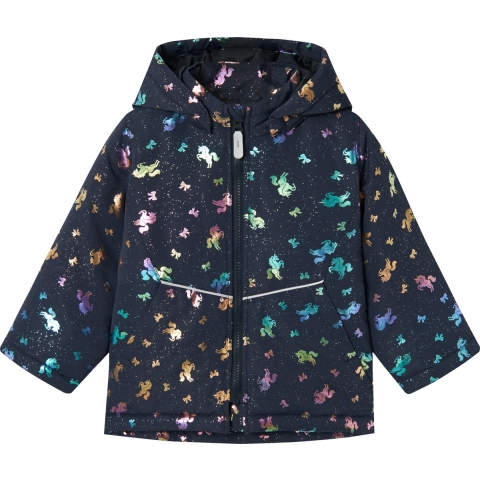 Name It Winterjas - Noos - NmfMaxi - Dark Sapphire/Unicorn - Name It - 4 jaar (104) - Winterjas