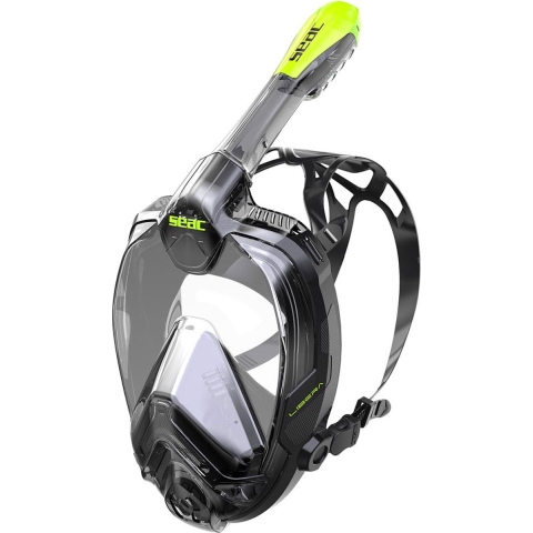 Seac Snorkelmasker - Libera S/M - Zwart/Limoen - Seac - S/M - Duikmasker