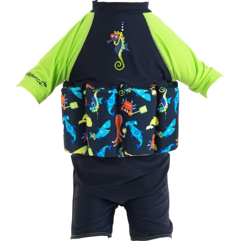 Konfidence Badpak - UV40+ - Navy/Seabiskit - Konfidence - 4-5 jaar (104-110) - Zwemvest