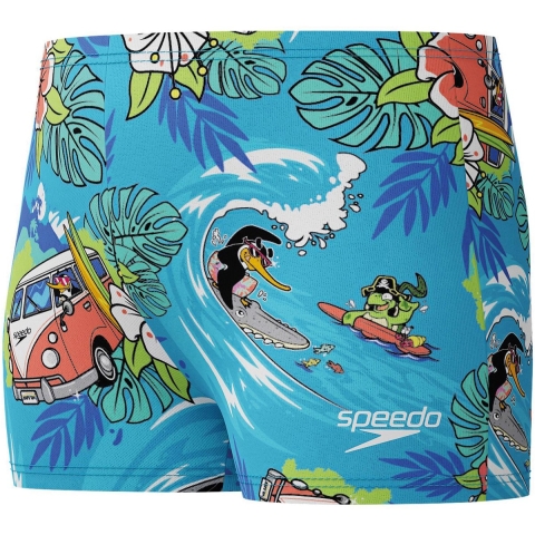 Speedo Zwembroek - Digitaal Allover - Blauw - Speedo - 5 jaar (110) - Badmode