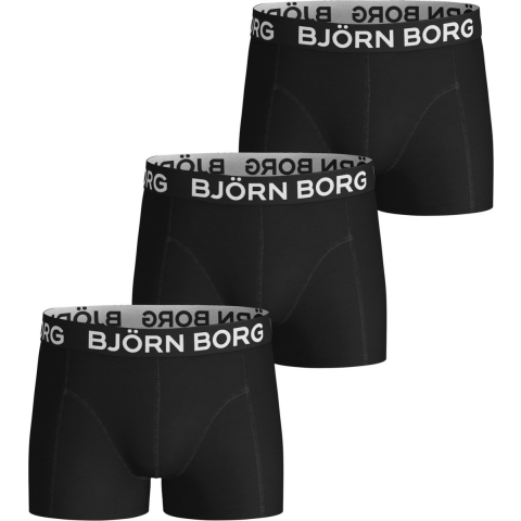 Björn Borg Boxershorts - 3-pack - Zwart - Björn Borg - 7-8 jaar (122-128) - Boxershorts