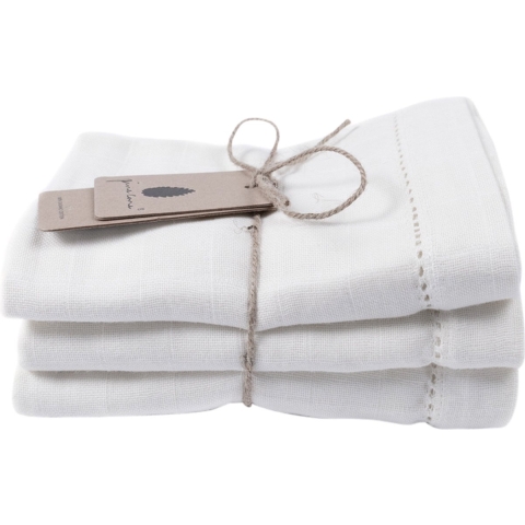 Pine Cone Hydrofiele Doek - 70x70 cm - 3-pack - Edith - Cloud - Pine Cone - OneSize - Hydrofiele Doek