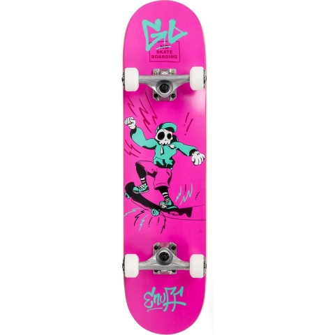 Enuff Skateboard - 7,25'' - Skully Mini Compleet - Roze - Enuff Skully - OneSize - Skateboard
