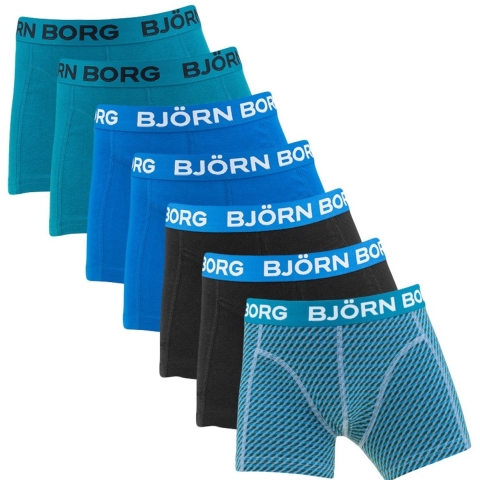 Björn Borg Boxershorts - Multipack - 7-pack - Cotton Stretch - Björn Borg - 15-16 jaar (170-176) - Boxershorts