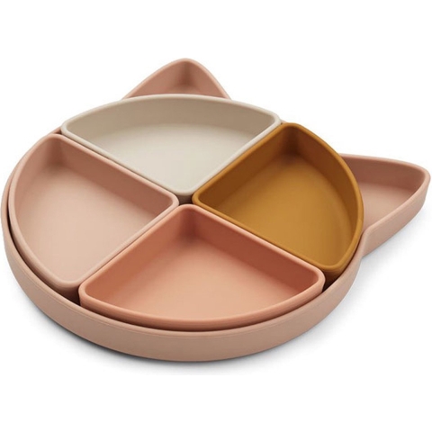Liewood Borden - Arne - Silicone - 4 kamers - CAT Rose Multi Mix - Liewood - OneSize - Borden